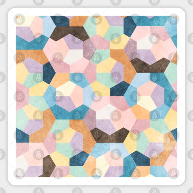 Honeycomb Pastels #001 Sticker by TheActionPixel